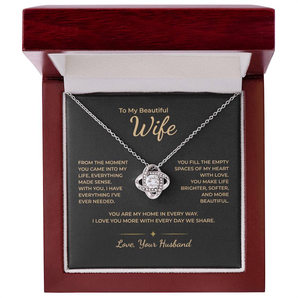 To My Wife – You Fill the Empty Spaces of My Heart Necklace