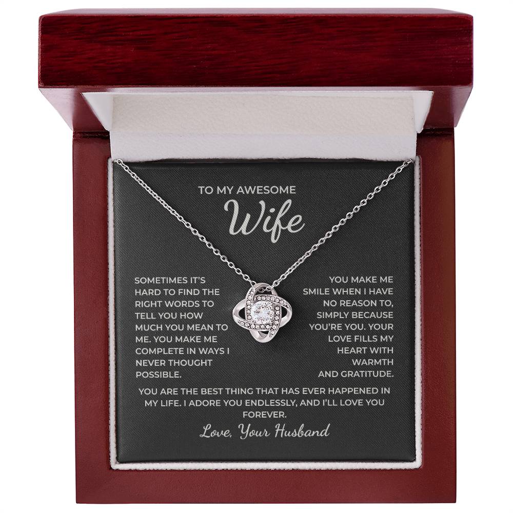 To My Wife – You Make My Life Complete in Every Beautiful Way Necklace