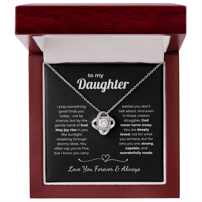 Faith Love Knot for Daughter – Gentle Hand of God