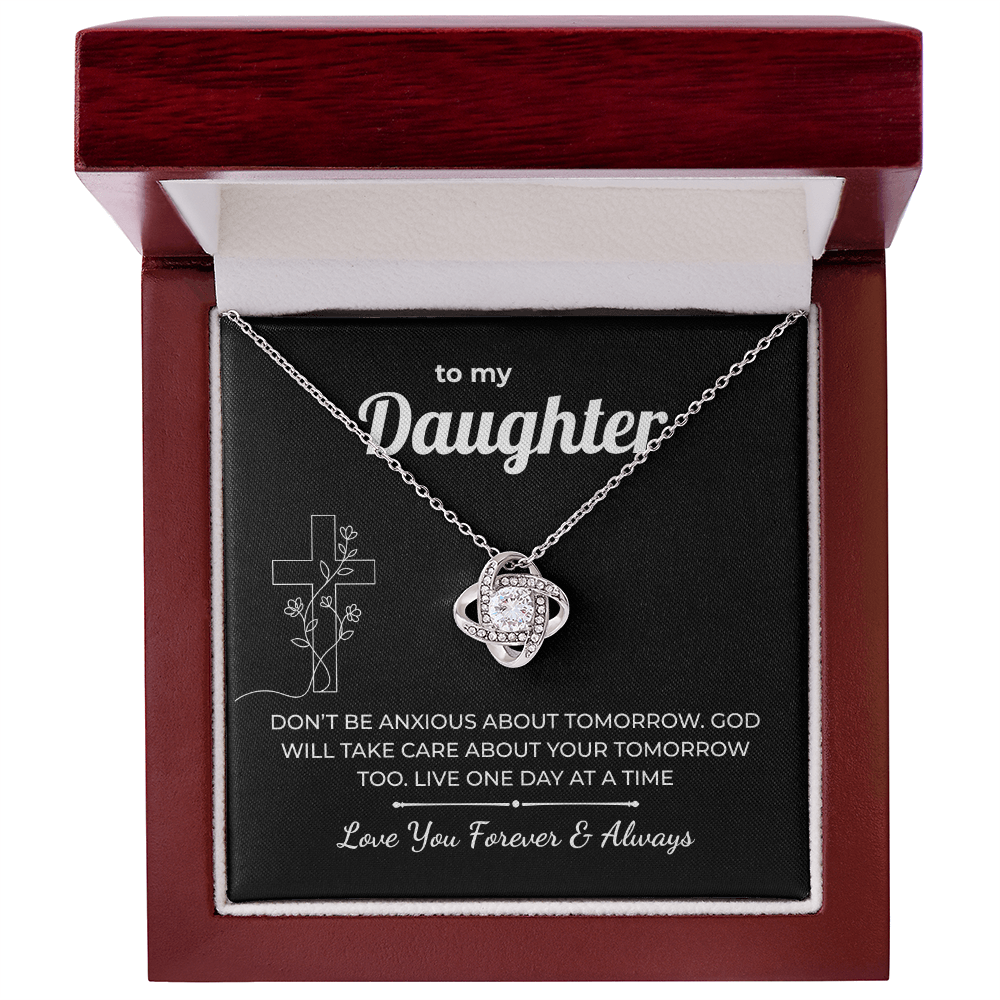 Faith Love Knot for Daughter - God Takes Care