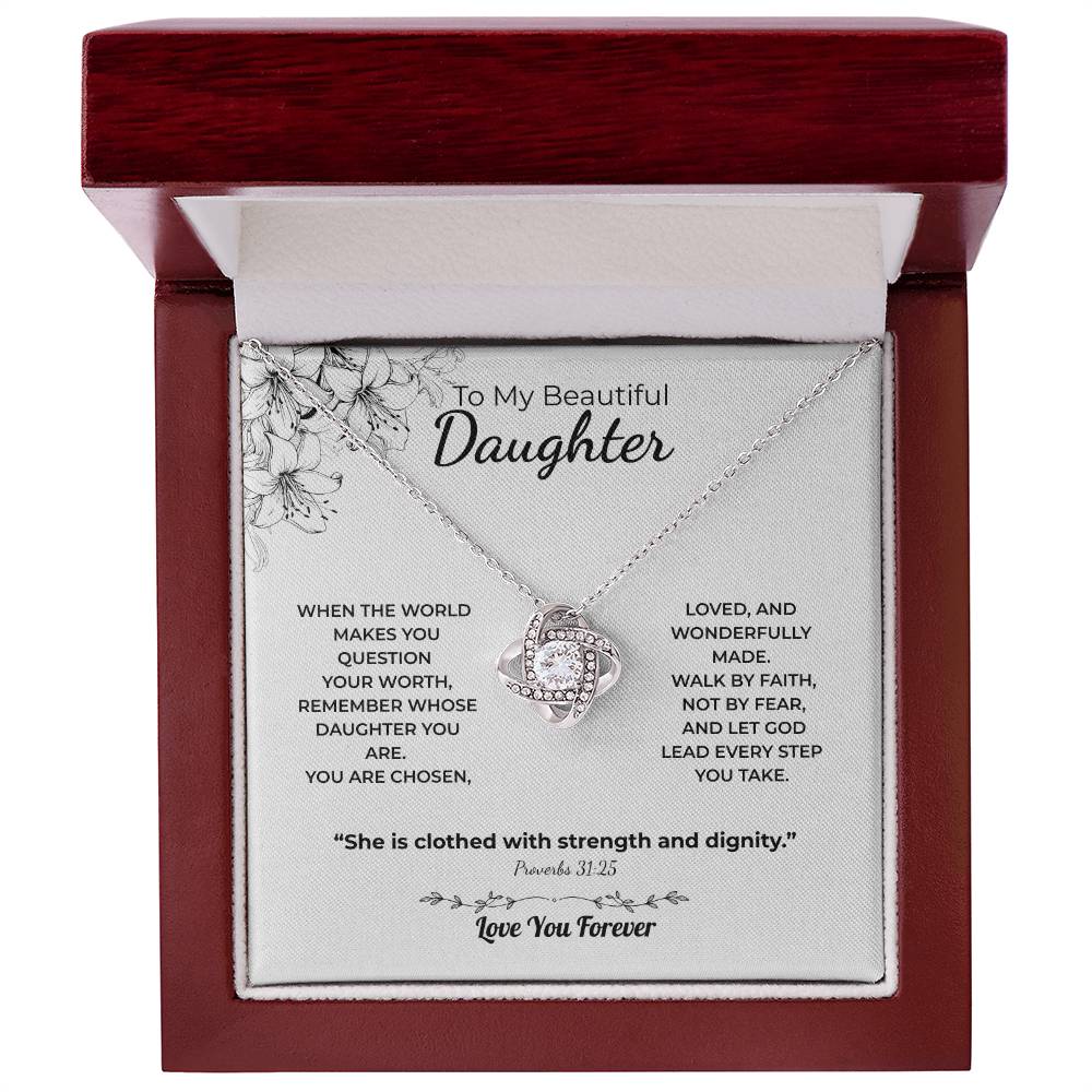 Love Knot Necklace For Daughter – Walk by Faith