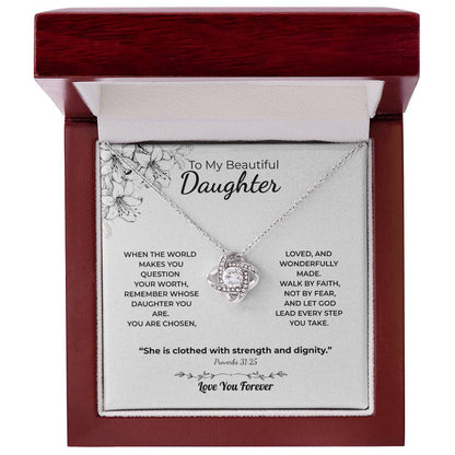 Love Knot Necklace For Daughter – Walk by Faith