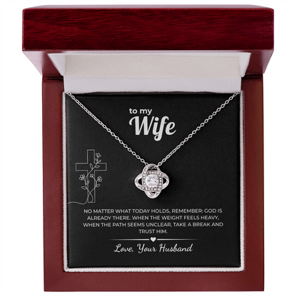 Faith Love Knot Necklace – God Is Already There