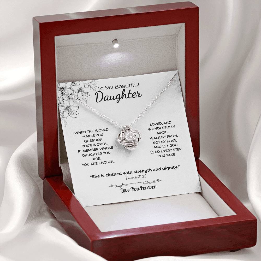 Love Knot Necklace For Daughter – Walk by Faith