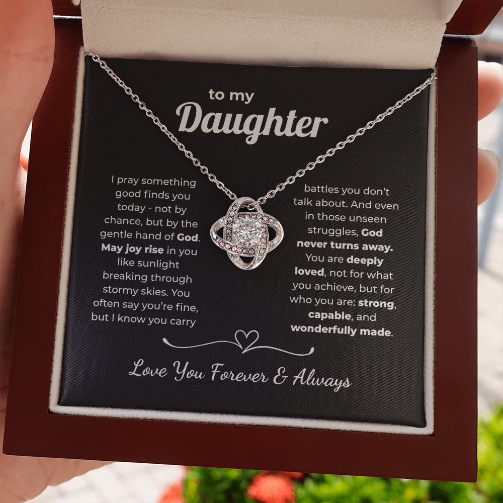 Faith Love Knot for Daughter – Gentle Hand of God