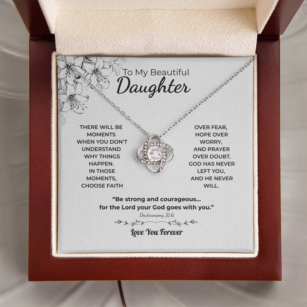 Love Knot Necklace For Daughter – Choose Faith