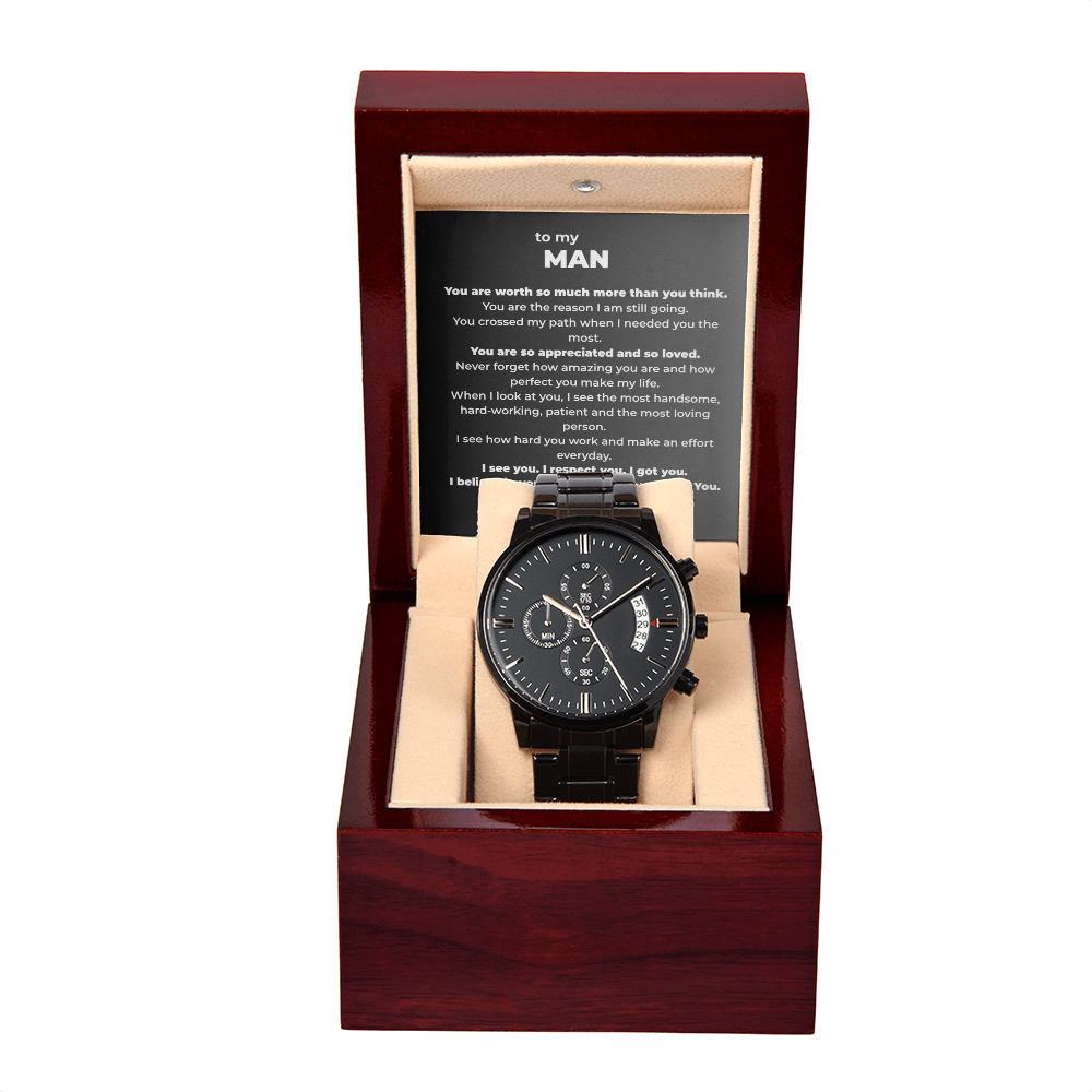 Black Chronograph Watch for Man – You Are Worth So Much