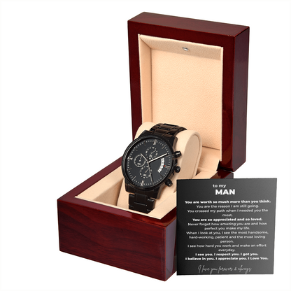 Black Chronograph Watch for Man – You Are Worth So Much