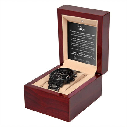 Black Chronograph Watch for Man – You Are Worth So Much