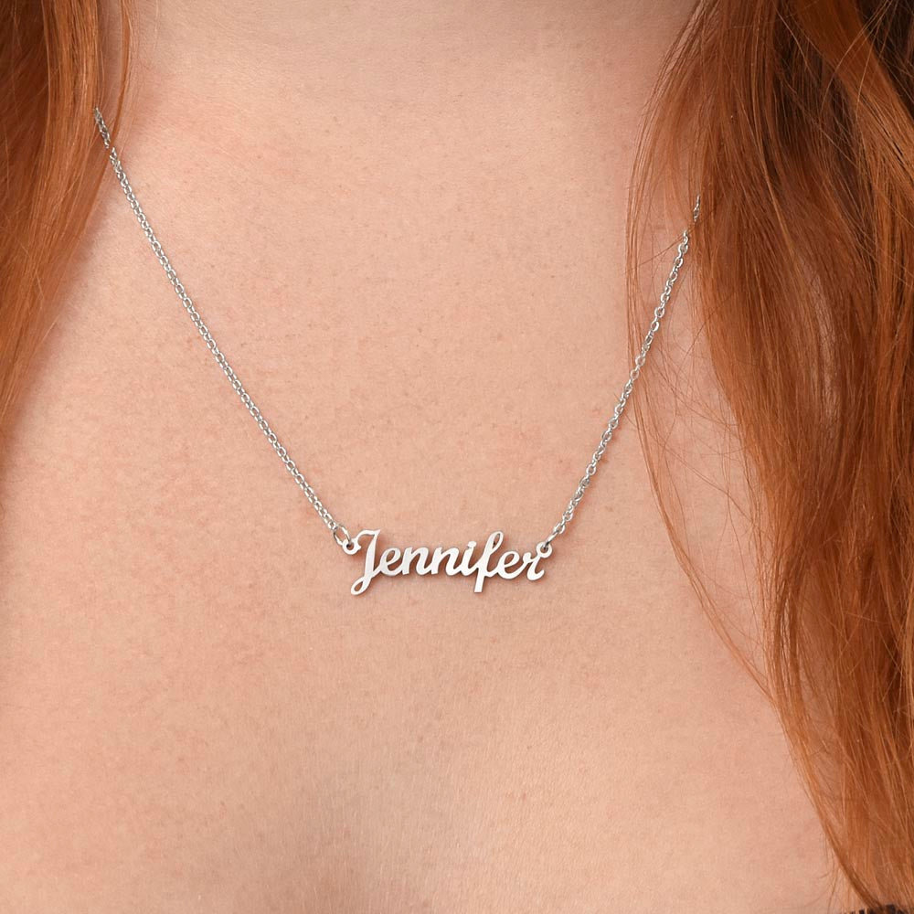 "Proud of You Beyond Words" Gift From Dad - Name Necklace