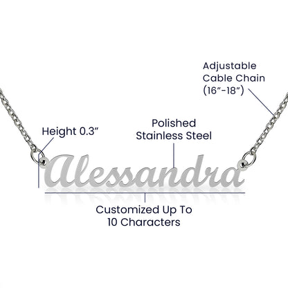 "Proud of You Beyond Words" Gift From Dad - Name Necklace