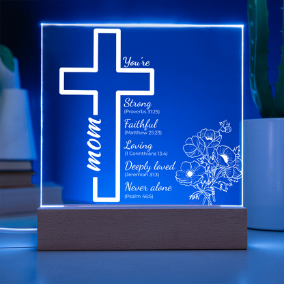 Christian Mom LED Lamp – Bible Verse Affirmations