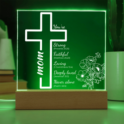 Christian Mom LED Lamp – Bible Verse Affirmations