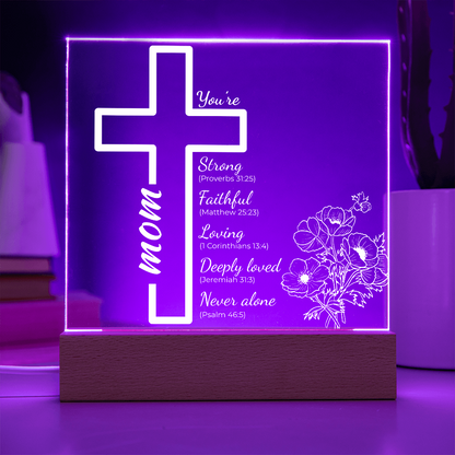 Christian Mom LED Lamp – Bible Verse Affirmations