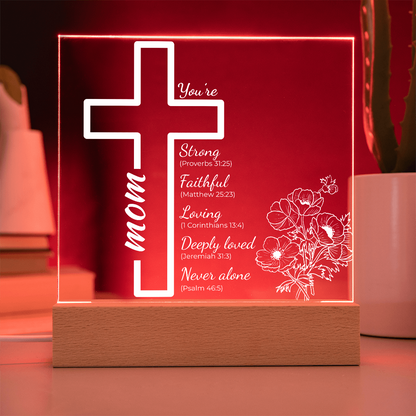 Christian Mom LED Lamp – Bible Verse Affirmations