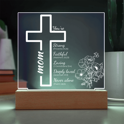 Christian Mom LED Lamp – Bible Verse Affirmations