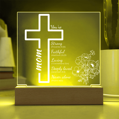 Christian Mom LED Lamp – Bible Verse Affirmations