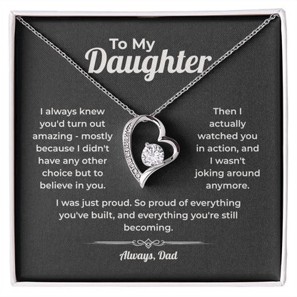 "Still Proud of Who You're Becoming" - Forever Love Heart Necklace