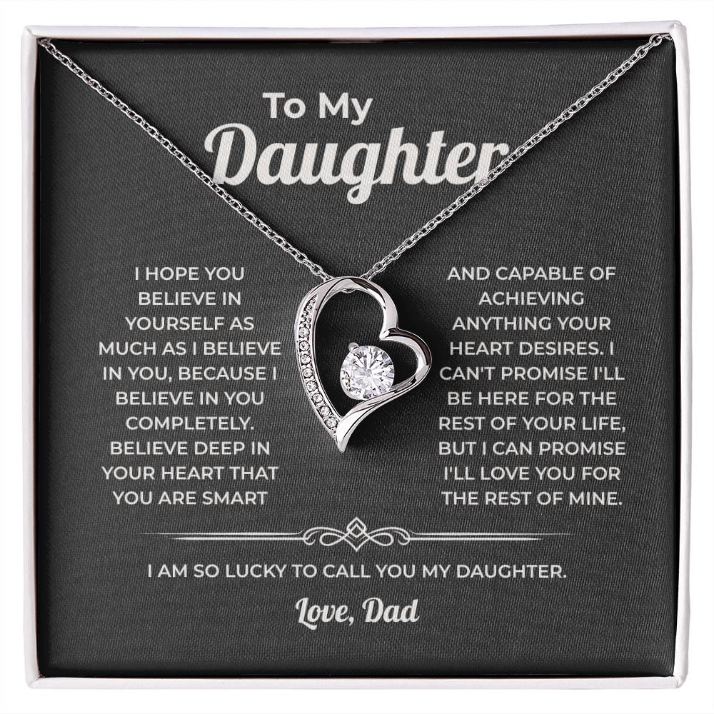 "As Much As I Believe in You" Gift From Dad - Forever Love Heart Necklace