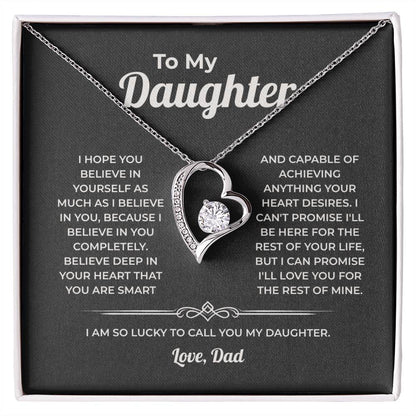 "As Much As I Believe in You" Gift From Dad - Forever Love Heart Necklace