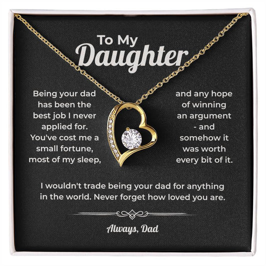 "The Best Job I Never Applied For" - Forever Love Heart Necklace