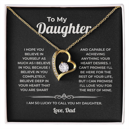 "As Much As I Believe in You" Gift From Dad - Forever Love Heart Necklace