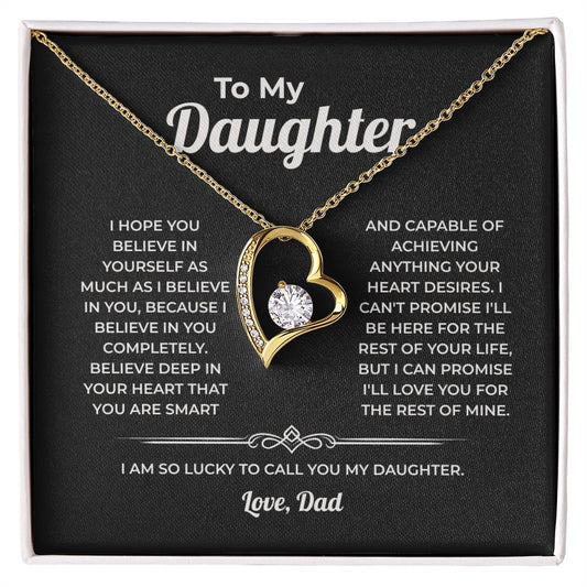 "As Much As I Believe in You" Gift From Dad - Forever Love Heart Necklace