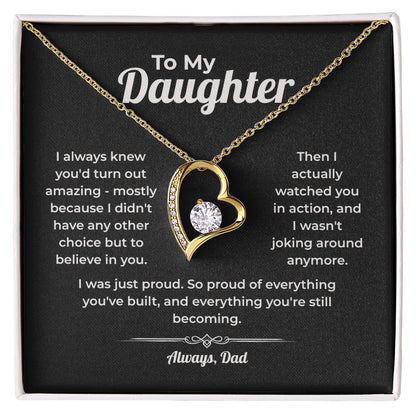 "Still Proud of Who You're Becoming" - Forever Love Heart Necklace