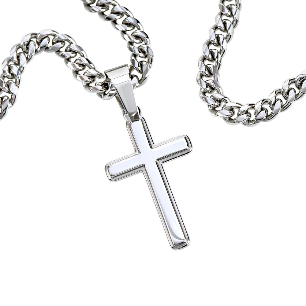 Artisan Cross Necklace for Men – "To My Man" Keepsake Gift