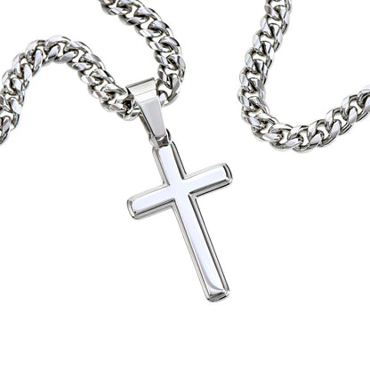 Artisan Cross Necklace for Men – "To My Man" Keepsake Gift