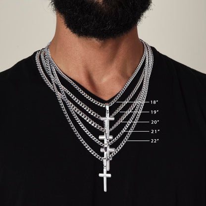 Artisan Cross Necklace for Men – "To My Man" Keepsake Gift