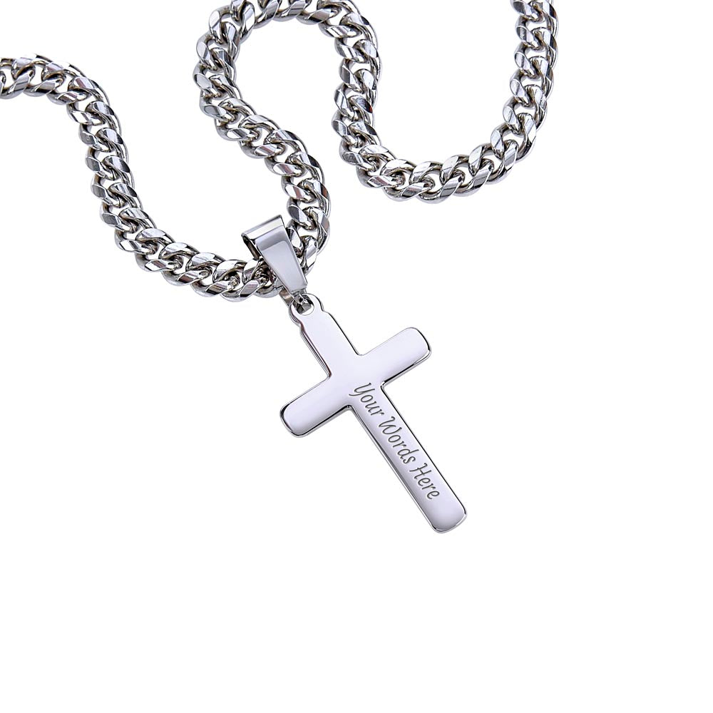 To My Man Gift – Personalized Cross with Meaningful Message
