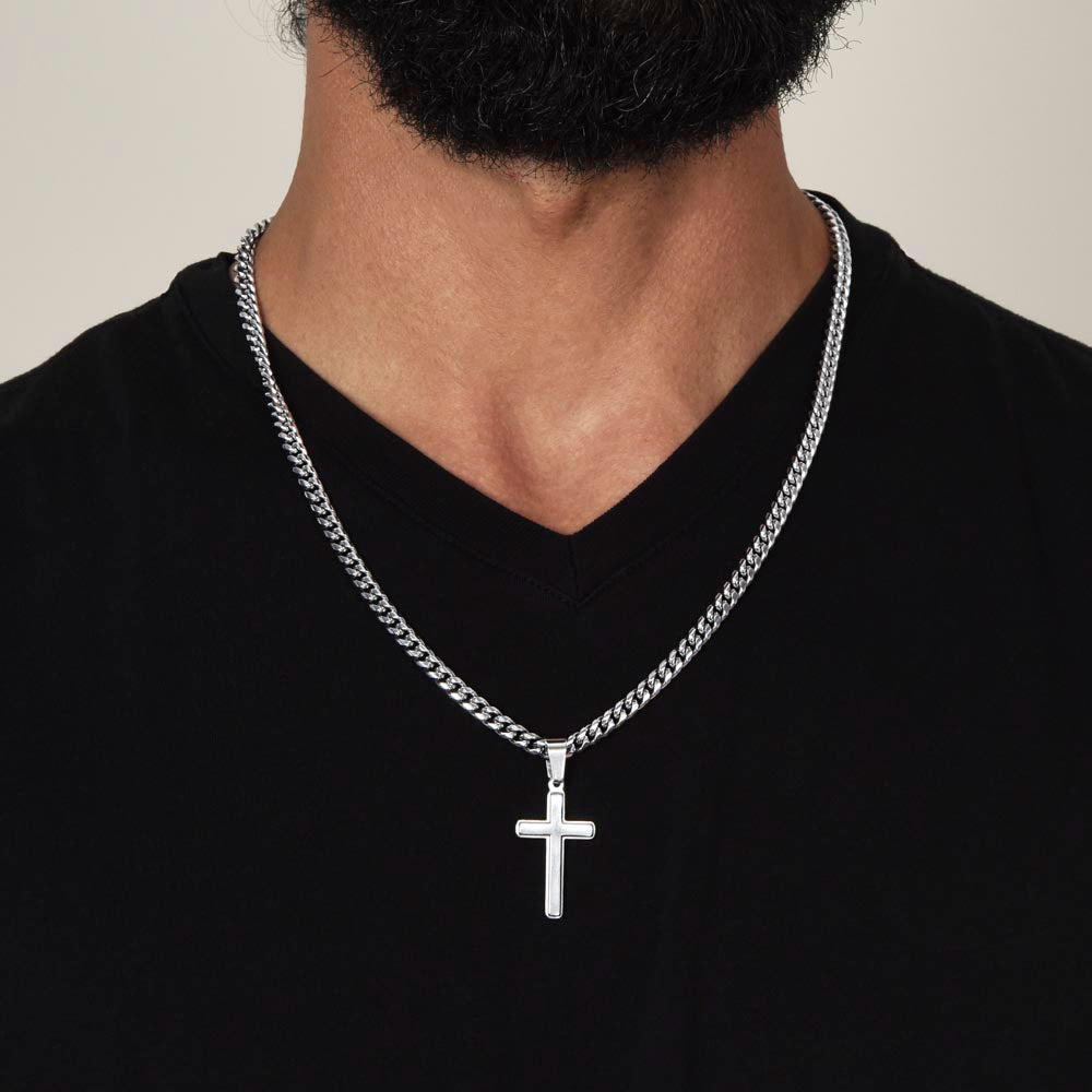 Cross Necklace For Son – Trust God's Timing