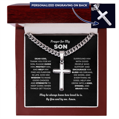 Cross Necklace for Son – A Prayer for His Life