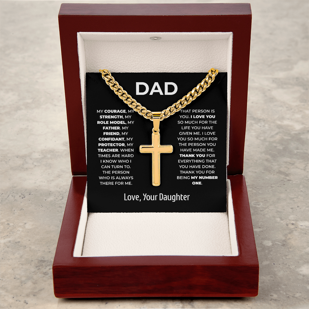 Cross Necklace for Dad – My Number One