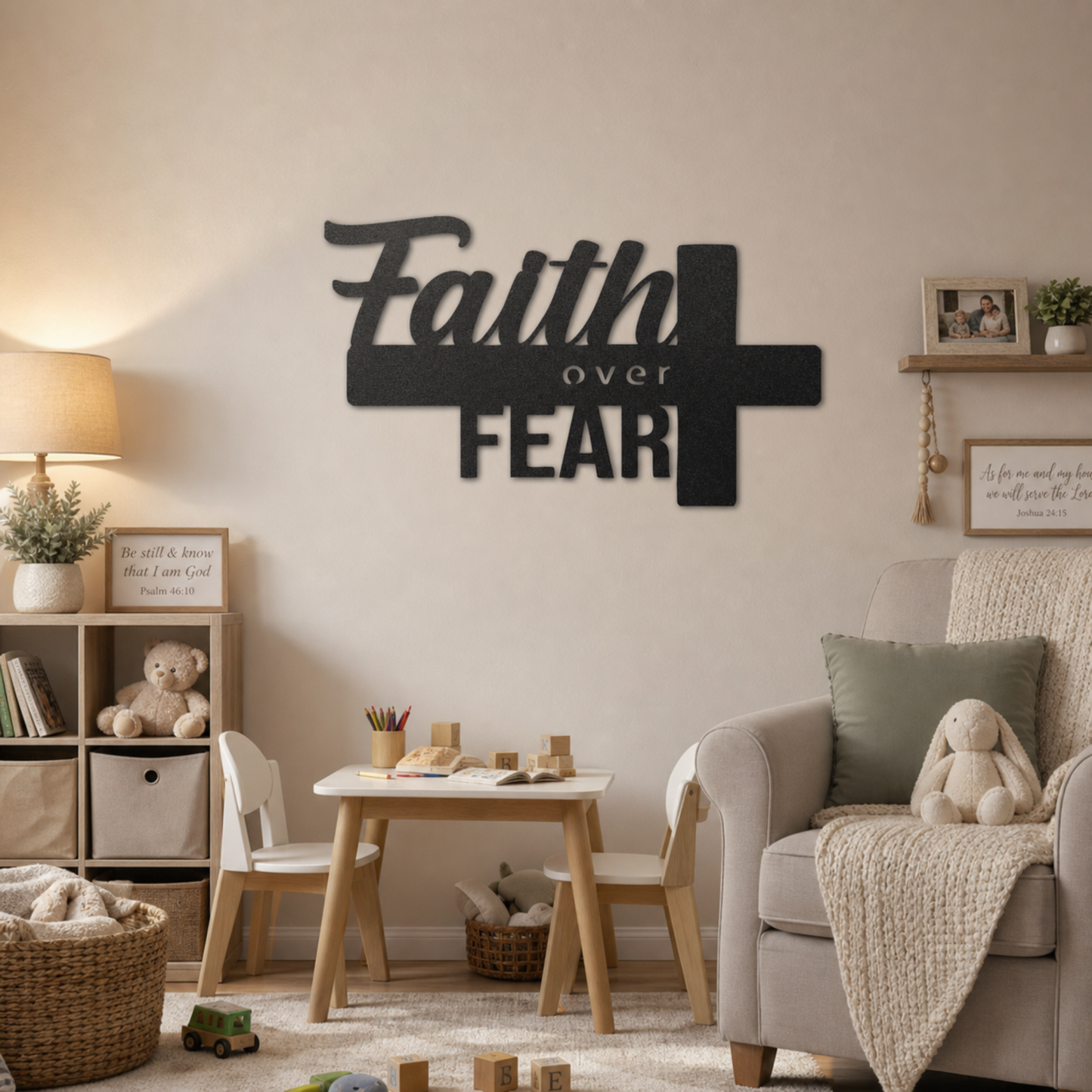 Faith Over Fear- Steel Sign