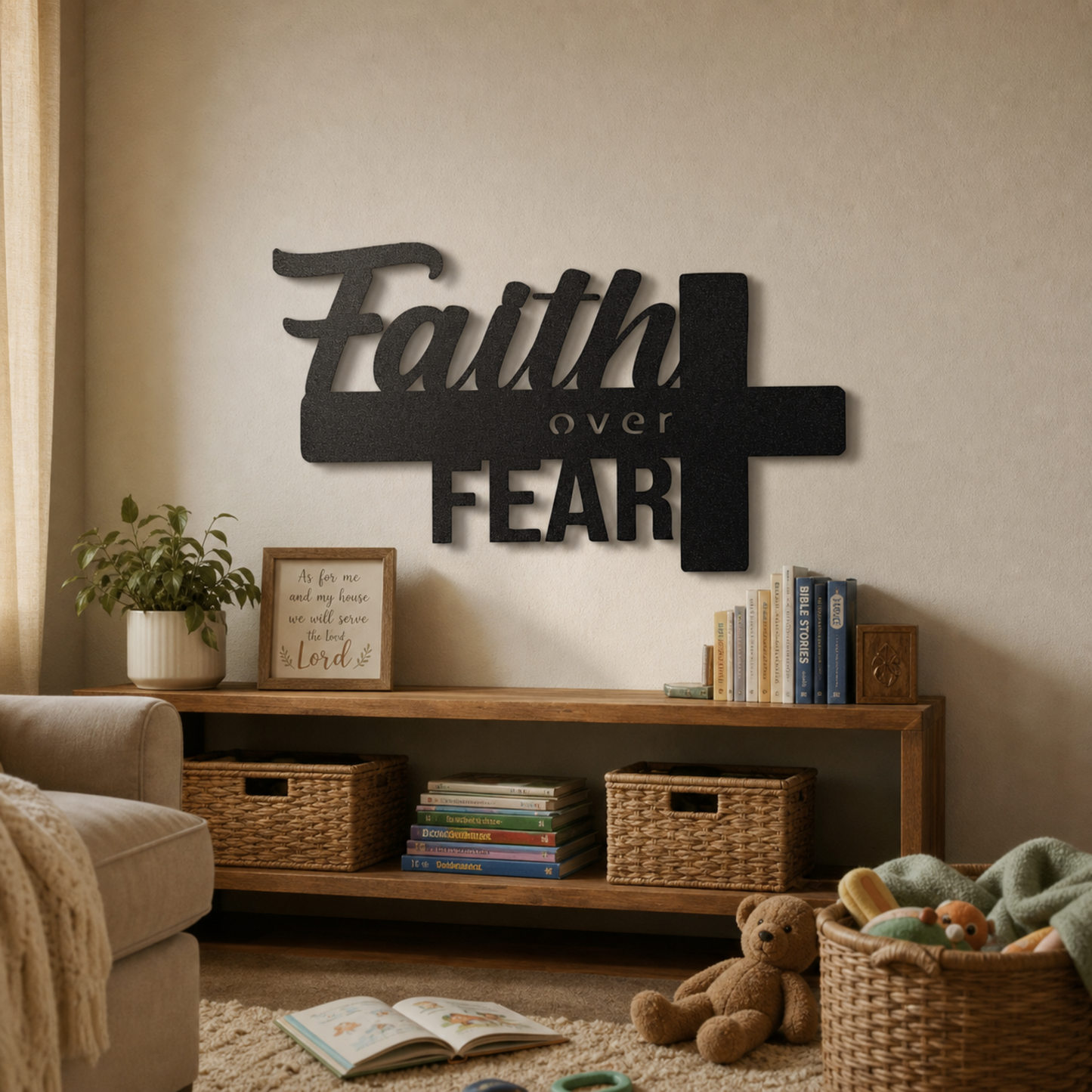 Faith Over Fear- Steel Sign